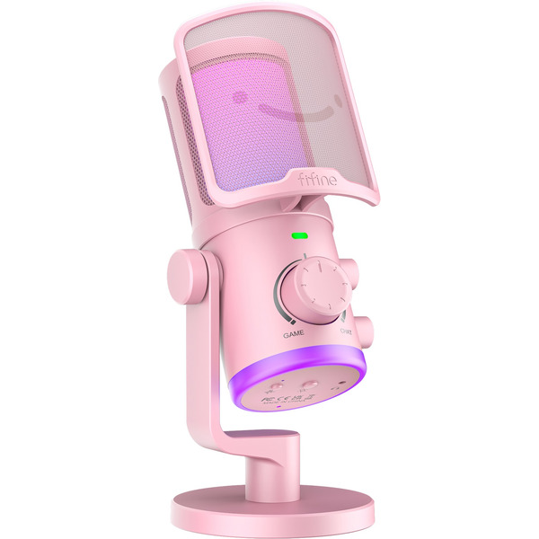 Микрофон FIFINE AM6P Pink электретный (малый конденсатор)
