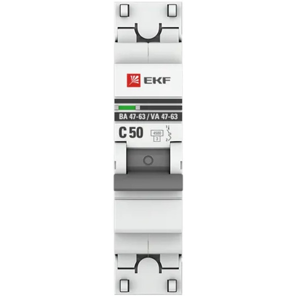 Выключатель автоматический EKF PROxima ВА 47-63 1P 50А (C) 4,5kA