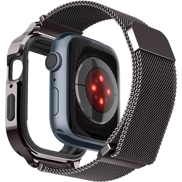 Ремешок с чехлом SPIGEN METAL FIT PRO для APPLE WATCH GRAPHITE ACS04585