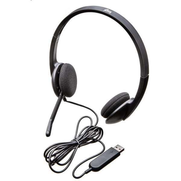 Наушники с микрофоном Logitech H340 981-000509 (серый/черный)