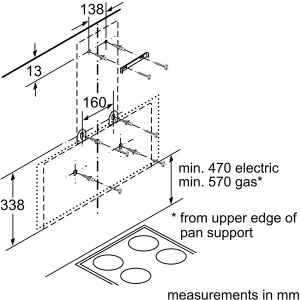 Вытяжка кухонная BOSCH DWK095G20R