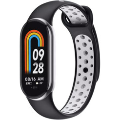 Ремешок Bingo Sport для Xiaomi Mi Band 8 Черный с белым