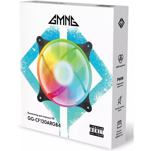 Вентилятор для корпуса GMNG GG-CF120ARGB4-PWMBK