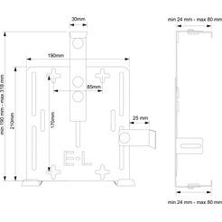 Кронштейн для игровой приставки ELECTRICLIGHT КБ-01-90 черный