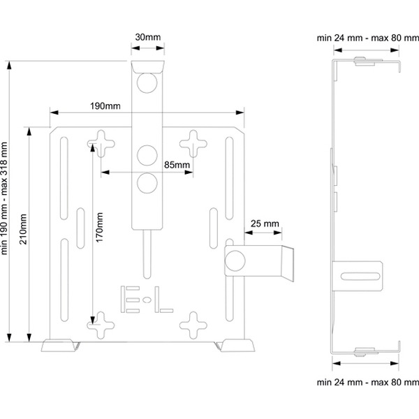 Кронштейн для игровой приставки ELECTRICLIGHT КБ-01-90 черный