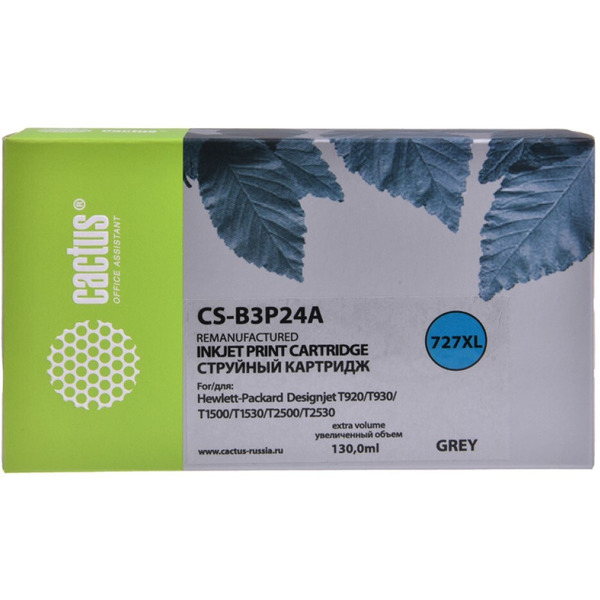 Картридж струйный Cactus CS-B3P24A №727 (серый)