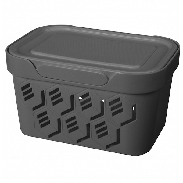 Ящик для хранения Бытпласт Econova Deluxe 1.9 л 433233511 (серый)