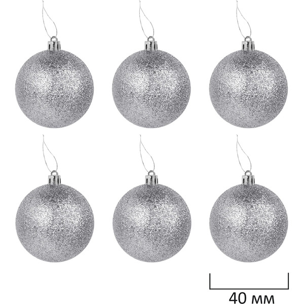 Шары елочные ЗОЛОТАЯ СКАЗКА Новогодний Блеск 592594 (серебристый)