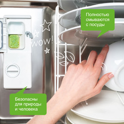 Таблетки для посудомоечных машин SYNERGETIC бесфосфатные, экологичные, 55шт (102055)