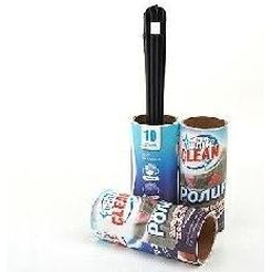 Ролик для одежды ЧУЗИНГ ПОРЦЕЛАН И/Е Ко бумажный с пластмассовой ручкой 20*4*10 см + съемная насадка 4*10 см (арт. 8870027)