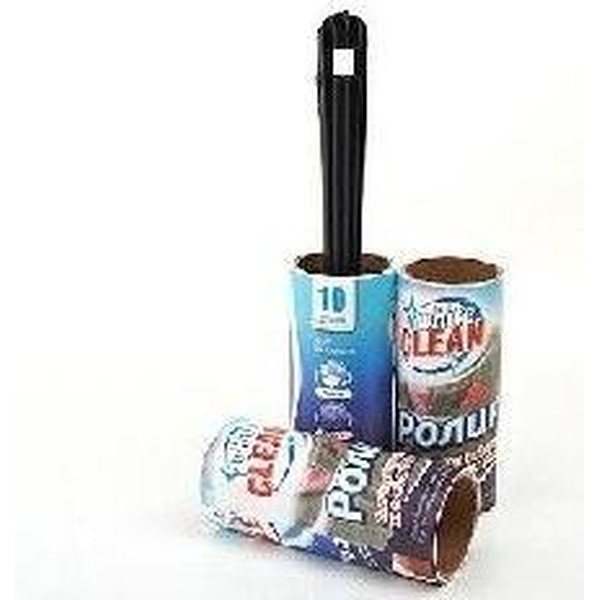 Ролик для одежды ЧУЗИНГ ПОРЦЕЛАН И/Е Ко бумажный с пластмассовой ручкой 20*4*10 см + съемная насадка 4*10 см (арт. 8870027)