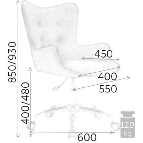 Кресло Седия Bella (серый бархатный)