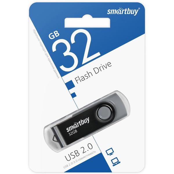 USB Flash Smart Buy Twist Black 32GB (SB032GB2TWK)