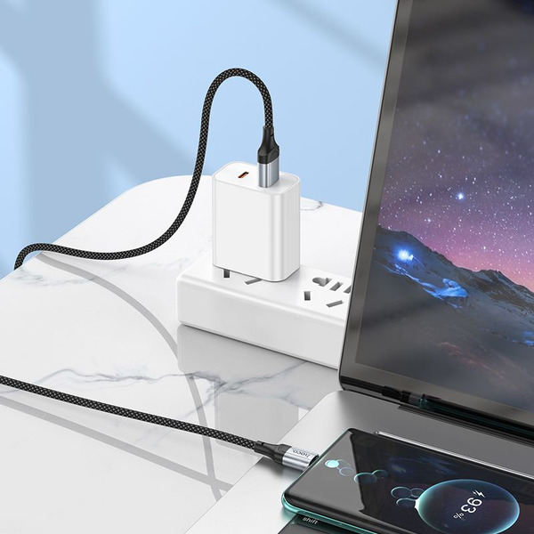 Кабель Hoco X102 USB Type-A - USB Type-C (1 м, черный)