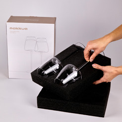 Набор бокалов для вина Makkua MW600 Wine series Crystal Elegance White