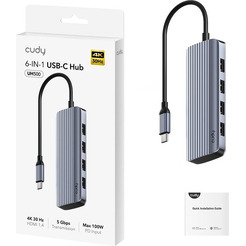 Разветвитель USB-C Cudy UH500