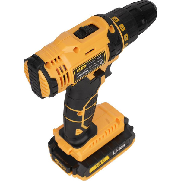 Дрель-шуруповерт Edon AD-18E (с 2-мя АКБ, кейс, набор оснастки)