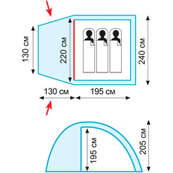 Палатка TRAMP Bell 3 v2 (TRT-80)