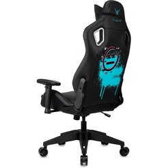 Кресло игровое Бюрократ Knight Outrid Smile экокожа, черный