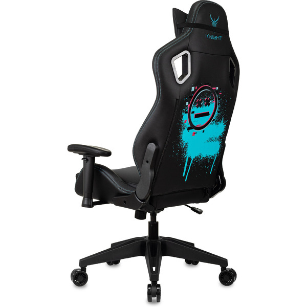 Кресло игровое Бюрократ Knight Outrid Smile экокожа, черный