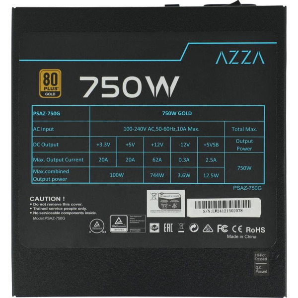 Блок питания AZZA PSAZ-750G
