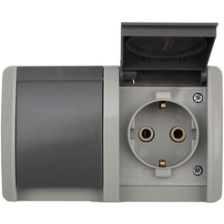 Блок из 2 розеток горизонтальный KRANZ INDUSTRIAL KR-78-0614