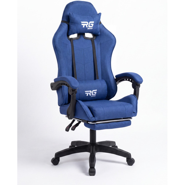 Игровое кресло byroom RG HEALER fabric blue с подставкой для ног BRGF813F/BL
