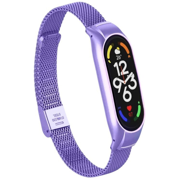Ремешок Bingo Stainless Grid для XIAOMI Mi Band 7 (сиреневый)