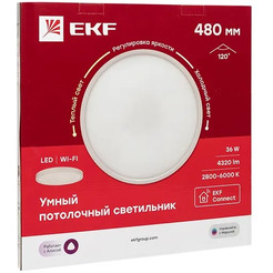 Умный потолочный светильник EKF Connect sclwf-480-cct