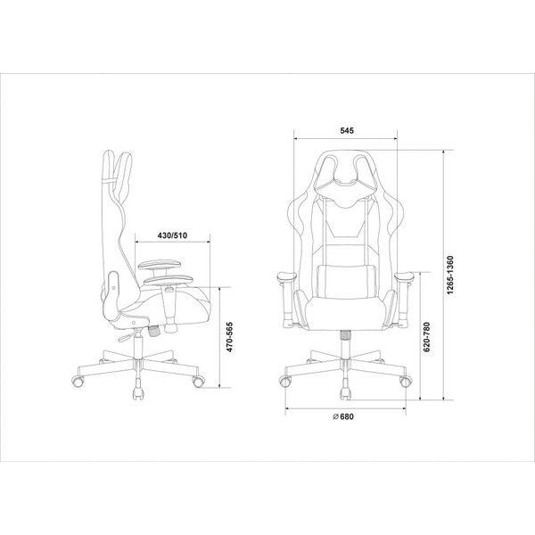 Кресло игровое Zombie VIKING KNIGHT Fabric Light-28 (1372998) серо-голубой
