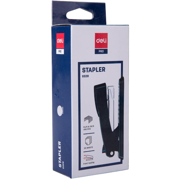 Степлер Deli № 24/6, 26/6 0328 (черный)