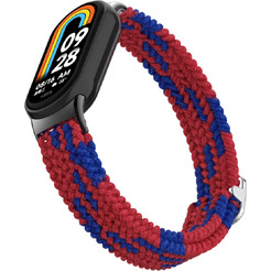 Ремешок Bingo Braided для Xiaomi Mi Band 8 (красный с синим)