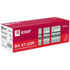 Выключатель автоматический EKF PROxima 3P 16А (C) 6кА ВА 47-63M без теплового расцепителя