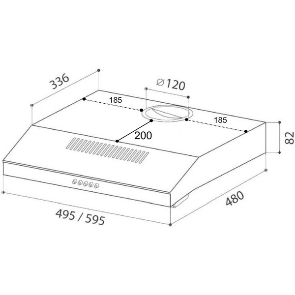 Кухонная вытяжка LEX S 500 (нержавеющая сталь)