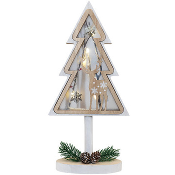 Деревянная фигурка с подсветкой NEON-NIGHT Елка на подставке 504-028