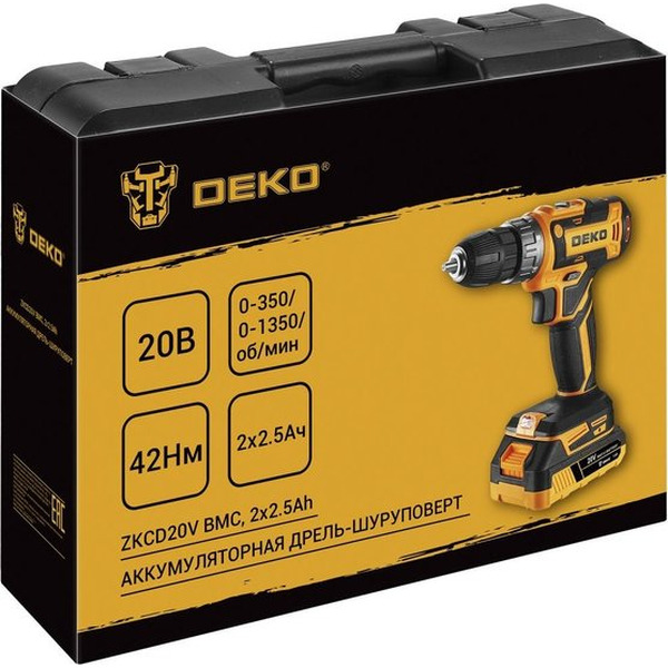 Дрель-шуруповерт Deko DKCD20-Li 085-1123