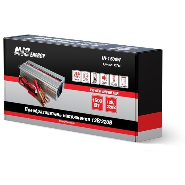 Автомобильный инвертор AVS 12/220V IN-1500W
