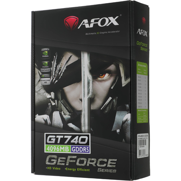 Видеокарта AFOX GeForce GT 740 4GB GDDR5 AF740-4096D5H3-V3