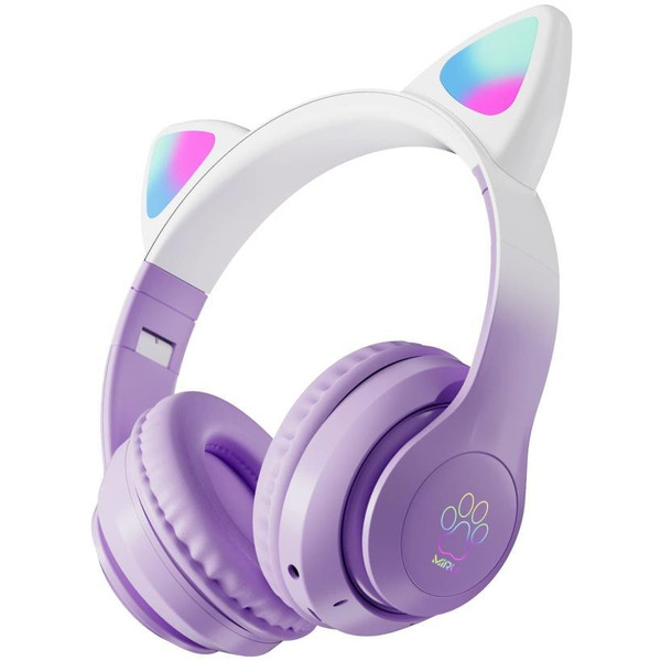 Наушники с ушками MIRU Cat EP-W10 (сиреневый)