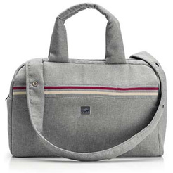 Универсальная коляска CAM Milano (2 в 1, бордовые полосы/серебряный блеск)