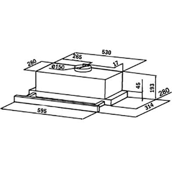 Кухонная вытяжка Weissgauff TEL 06 WHC