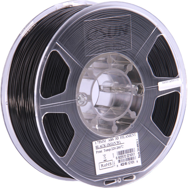 Пластиковая нить ESUN ABS 1.75 мм black