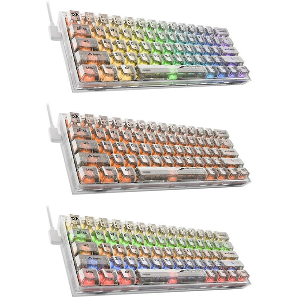 Клавиатура Redragon Fizz (белый/прозрачный) 71736