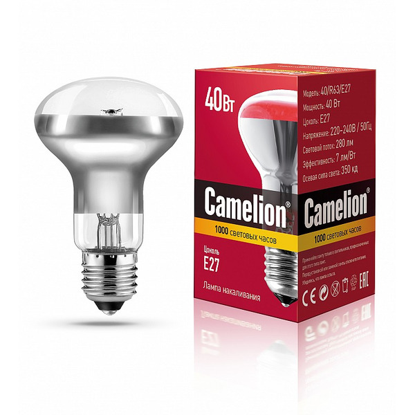 Лампочка Camelion 40/R63/E27