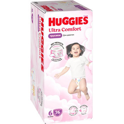 Детские трусики-подгузники Huggies ULTRA COMFORT GIRL Box 6 (15-25кг), 76шт