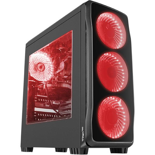 Корпус для компьютера GENESIS Titan 750 Red Midi NPC-1125
