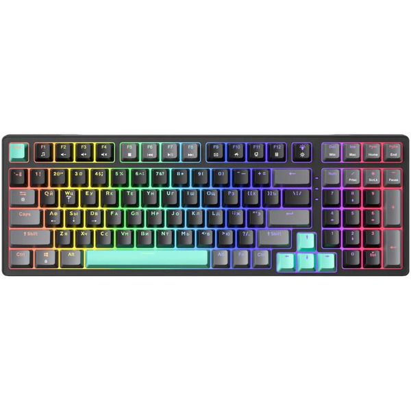 Клавиатура JEGG ZA99 Black Grey Green (TNT Yellow)