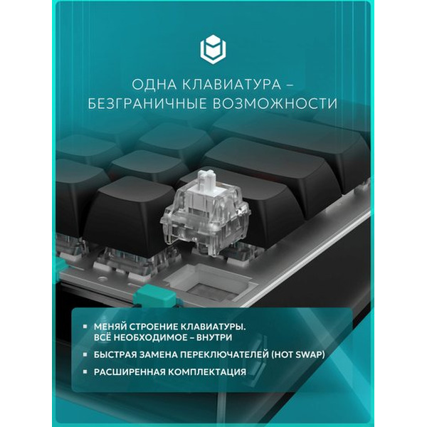 Клавиатура IO by Red Square Type 68 Magnetic g3ms Magnetite Ice io262 (черный)