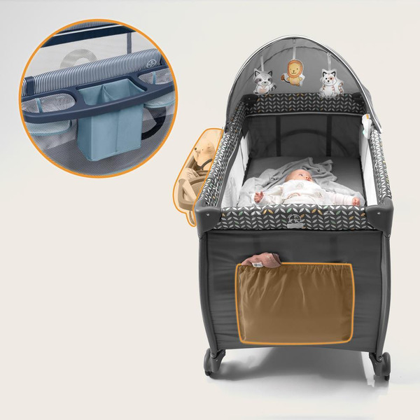 Кровать-манеж Lionelo Sven Plus (Blue Navy)