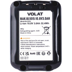 Аккумуляторная батарея VOLAT для Makita 10.8V 3.0AH (Li-ion) MAK-BL1015